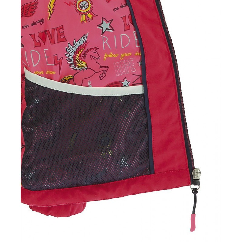 Pink jacket with inner pockets