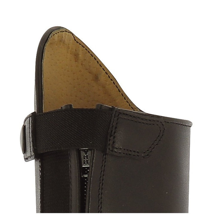 Black leather shoes for riding