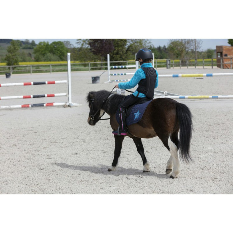 Equestrian back protector with a zipper