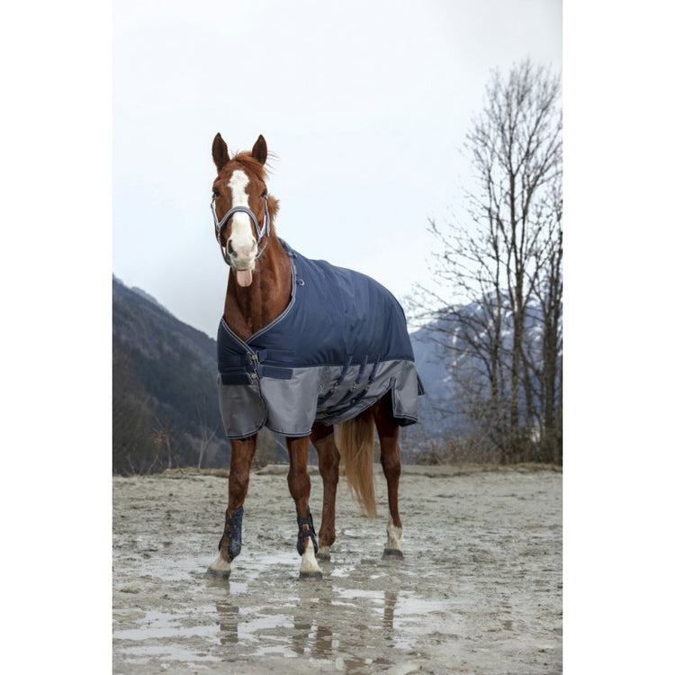 navy grey turnout rug for horses