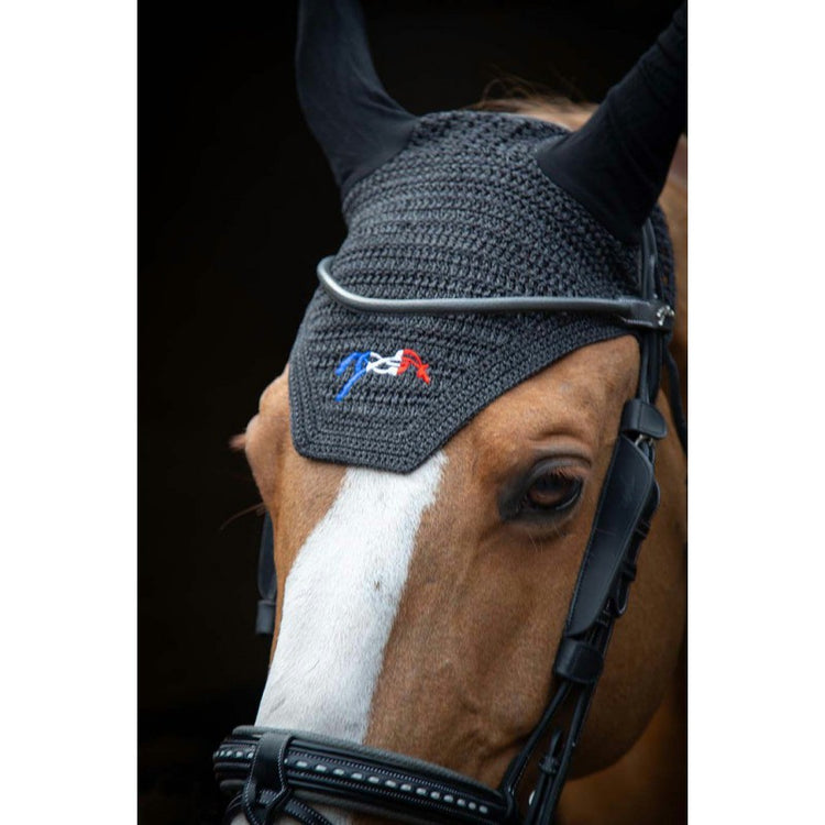 Penelope Glitter horse ear bonnet with comfortable elastic ears.