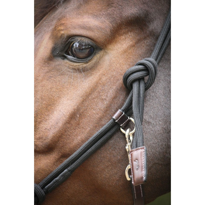 Rope Head Collar with leather