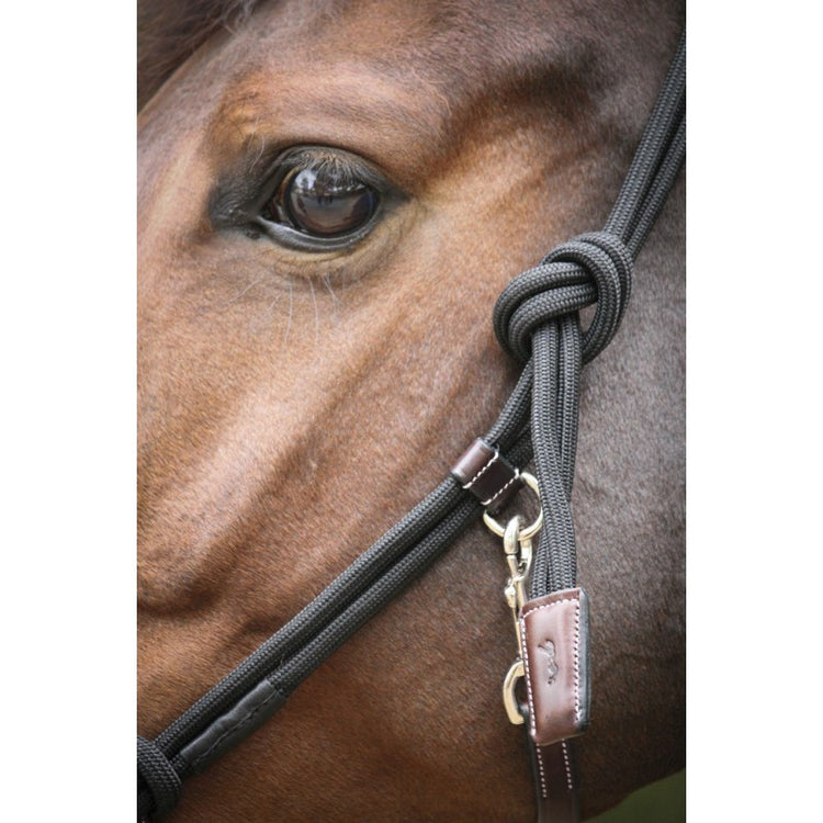 Rope Head Collar with leather