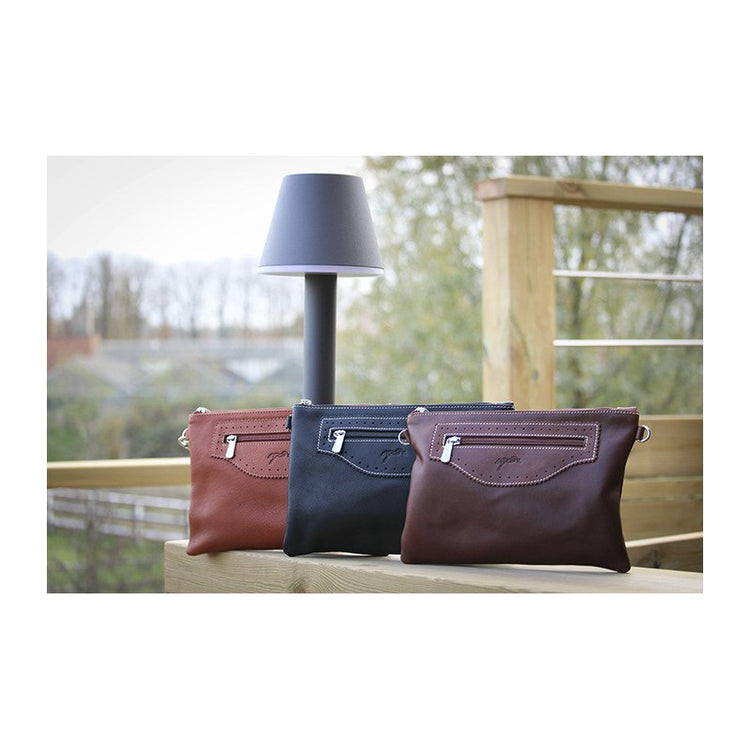 Equestrian inspired clutch bag