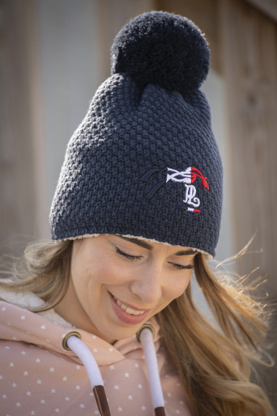 Penelope Timy equestrian beanie for stable and city wear.