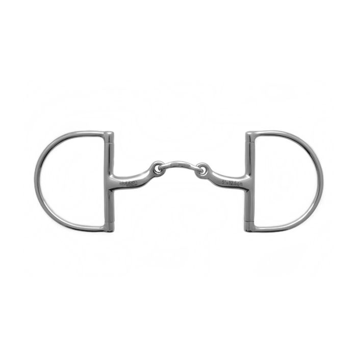 Stübben Anatomic D-Ring Bit with a slim 12 mm double-jointed mouthpiece and fixed cheeks.