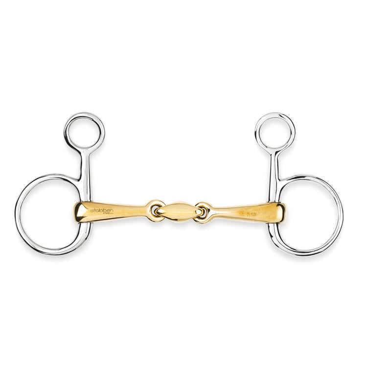 Stübben Baucher Bit Double Broken with SWEET Copper mouthpiece and stainless steel sides.
