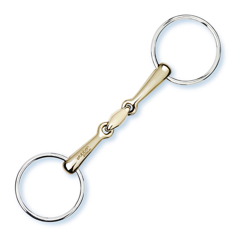 Stübben Bradoon / Loose Ring Snaffle with a double-jointed mouthpiece and freely moving rings.