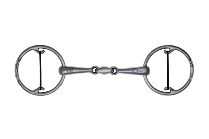 Stübben Bucephalus Pro Horse Bit with a double-jointed mouthpiece in matt-polished stainless steel.