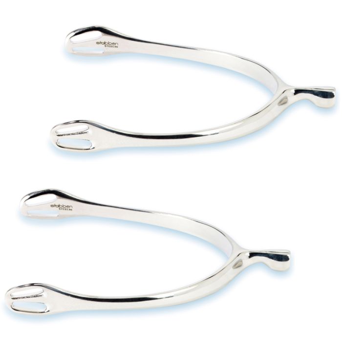 Stübben Dynamic Spurs with a compact 25 mm neck and streamlined equestrian profile.