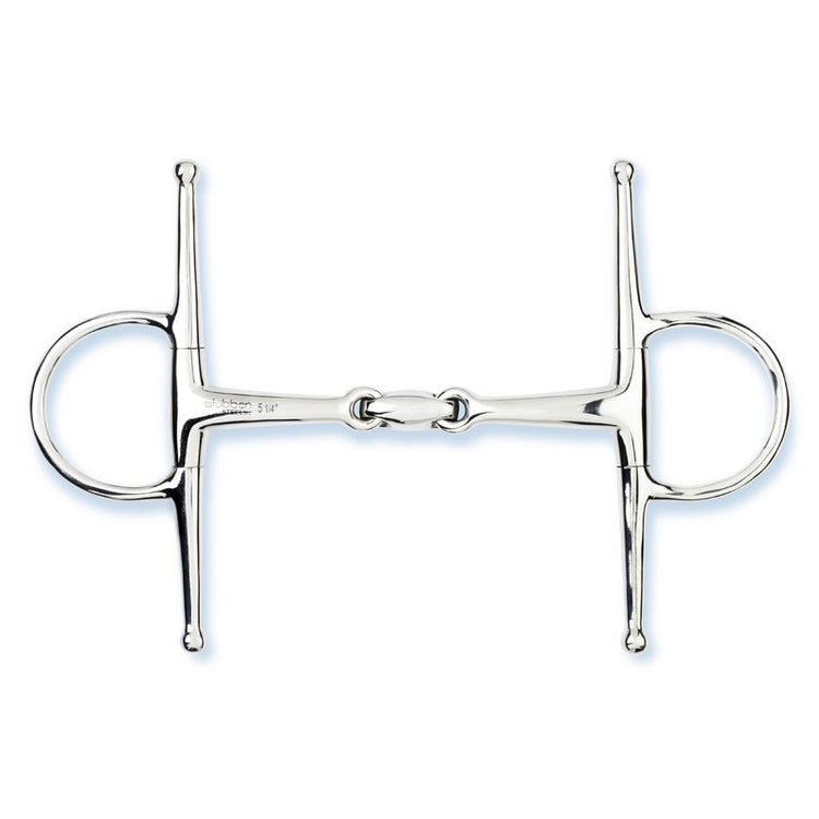 Stübben Easy Control Full Cheek Snaffle with a double-jointed mouthpiece and extended side arms.