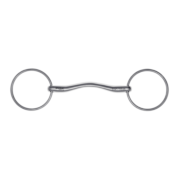 Stübben Fine Line Straight Bar Bit featuring a slim, continuous mouthpiece without joints.