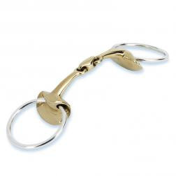 Stübben Golden Wings snaffle featuring distinctive wing-shaped side pieces.