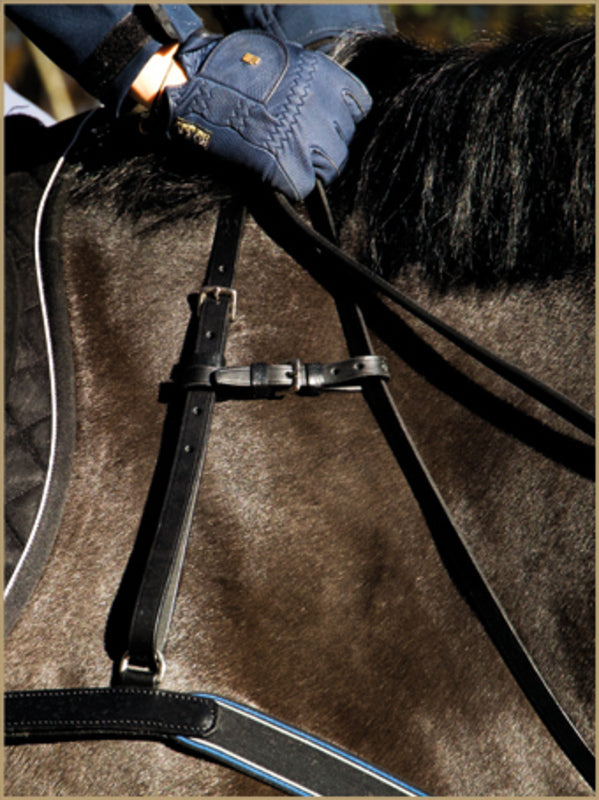 Stübben horse breastplate with comfortable padding and premium leather construction.