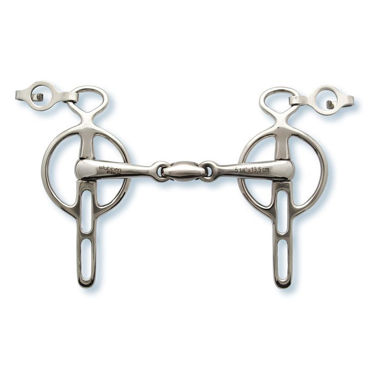 Classic Liverpool cheek design gives this Stübben horse bit its distinctive driving profile.