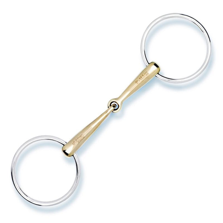 Stübben Loose Ring Snaffle with a traditional single-jointed mouthpiece.