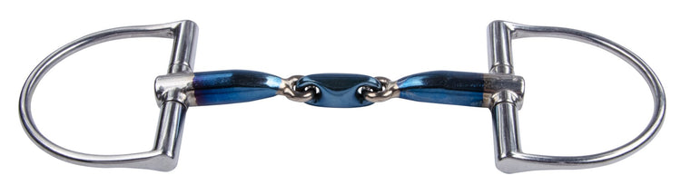Trust Double-Jointed D-Ring Snaffle with 16 mm Sweet Iron mouthpiece and anatomical elliptical centre link.