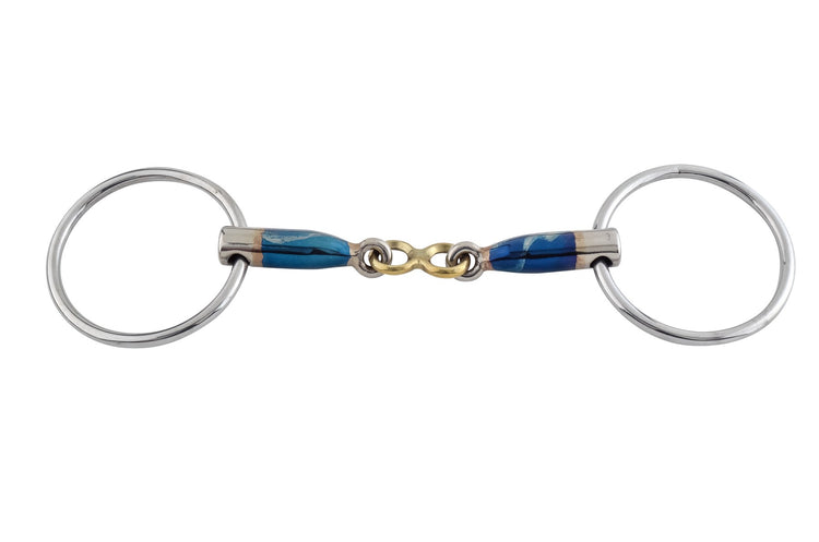 Trust French Link Loose Ring Snaffle with 16 mm Sweet Iron mouthpiece for targeted tongue pressure.