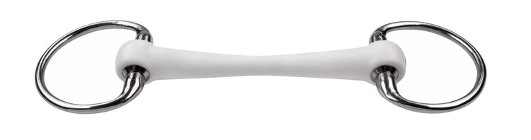 Trust Inno Sense Eggbutt Flexi Soft Bit with flexible synthetic mouthpiece and metal core.