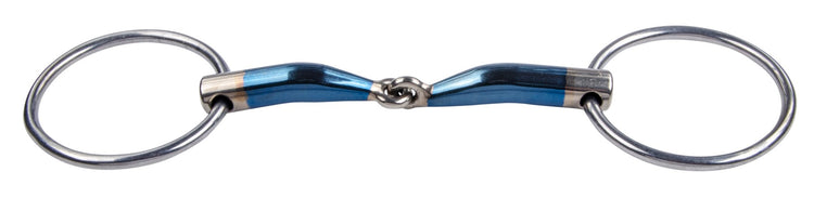 Trust Single-Jointed Loose Ring Snaffle with 16 mm Sweet Iron mouthpiece designed to encourage salivation.