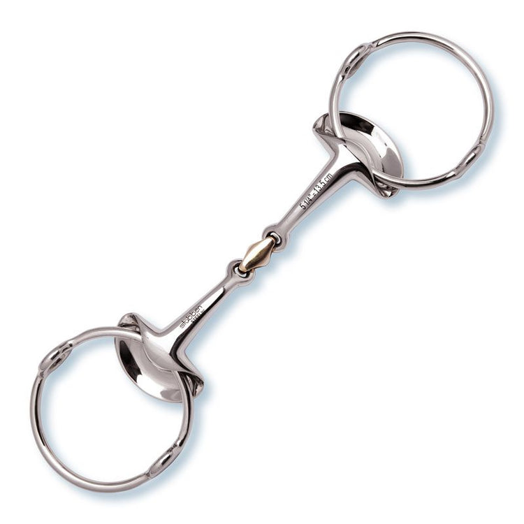 Stübben Silver Wings Gag with a double-jointed mouthpiece and distinctive wing-shaped sides.