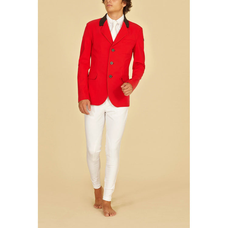 Red show jumping jacket for men