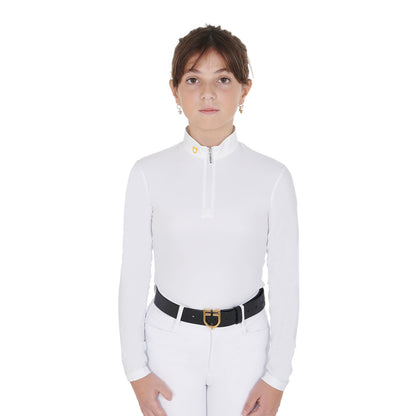 Breathable fleece equestrian polo for kids