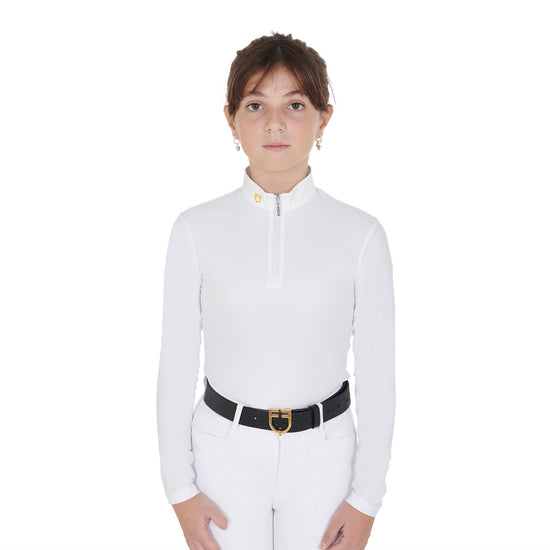Breathable fleece equestrian polo for kids