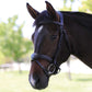 Simple black anatomic bridle in Italian leather