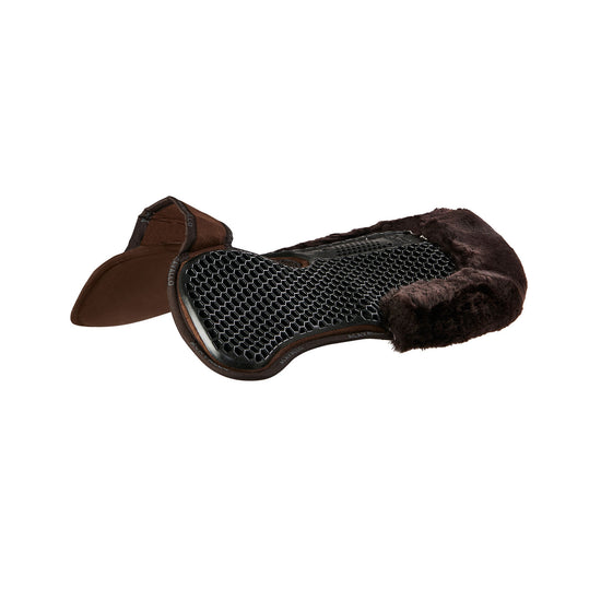 Withers Free Hexagonal Soft Gel Pad with Memory Foam & Rear Sheepskin Edge