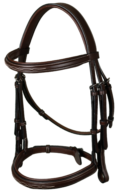 Cavesson Bridle with Fancy Stitch