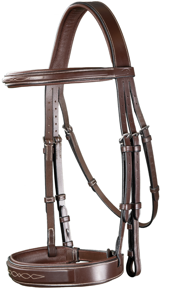 Extra wide noseband on hunter bridle