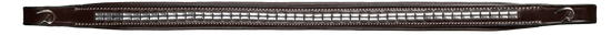 silver clincher browband with brown leather