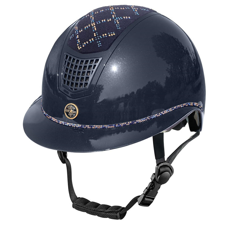 Affordable fancy navy horse riding helmet
