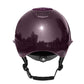 Burgundy colored horse riding helmet