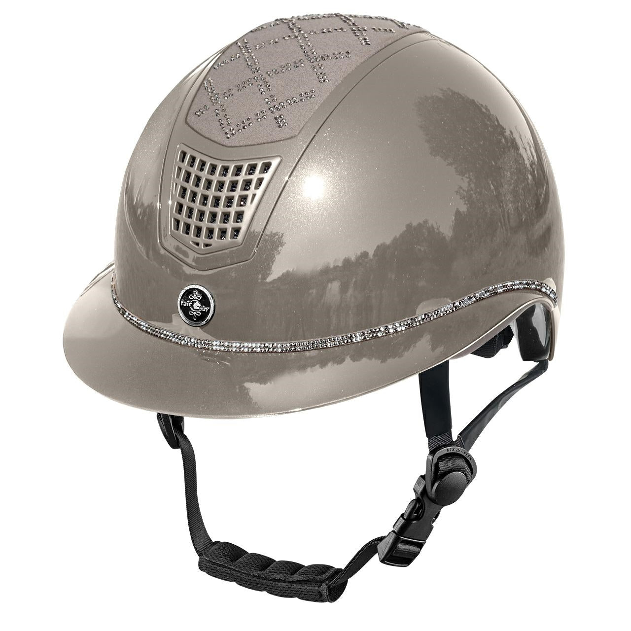 Fair Play Quantinum 2.0 Black W-V Chic Matt Rosegold riding helmet