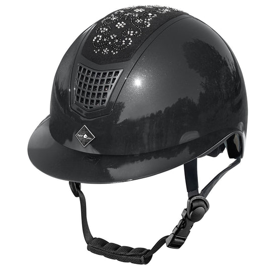 fair play riding helmet quantinum chic shiny black