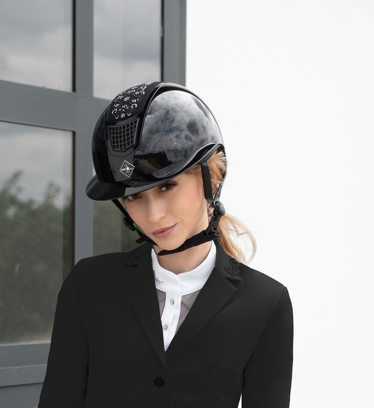 riding helmet with sparkling star 