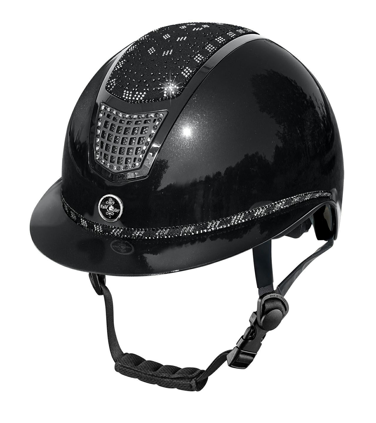Fair Play Quantinum 2.0 Black W-V Matt Silver riding helmet