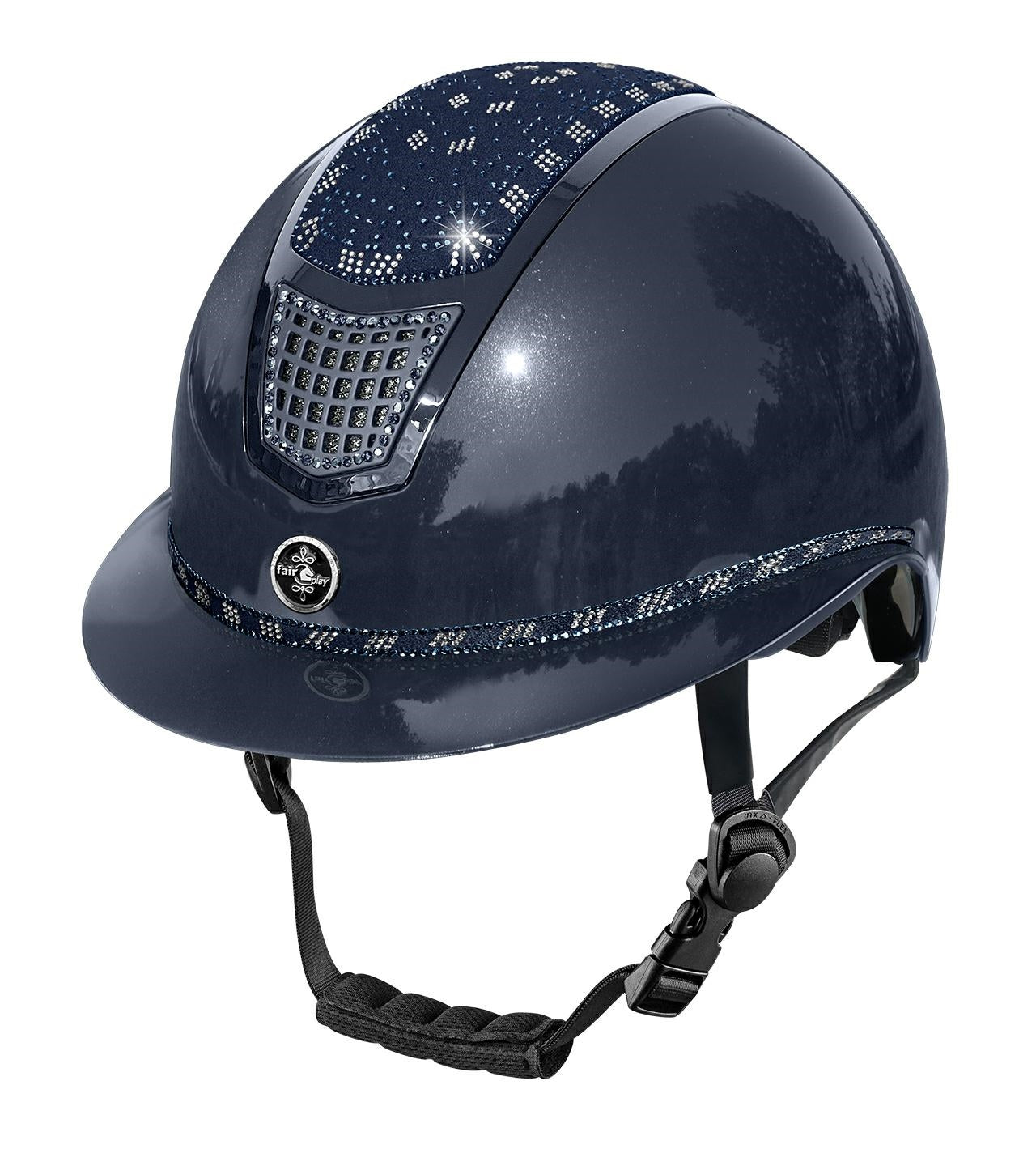 Fair Play Quantinum 2.0 Black W-V Eclipse Shiny riding helmet