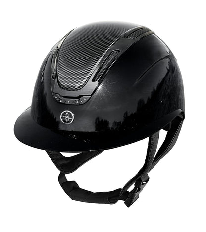 Shock absorbing horse riding helmet