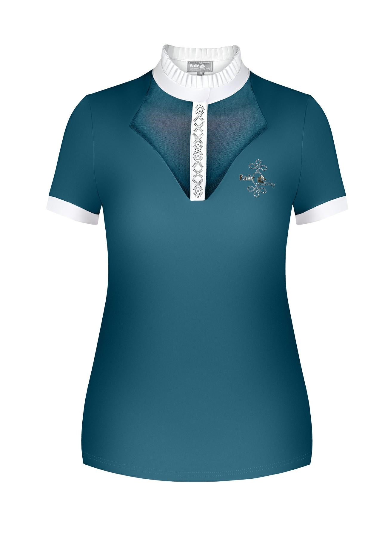 Teal colored womens show shirt 