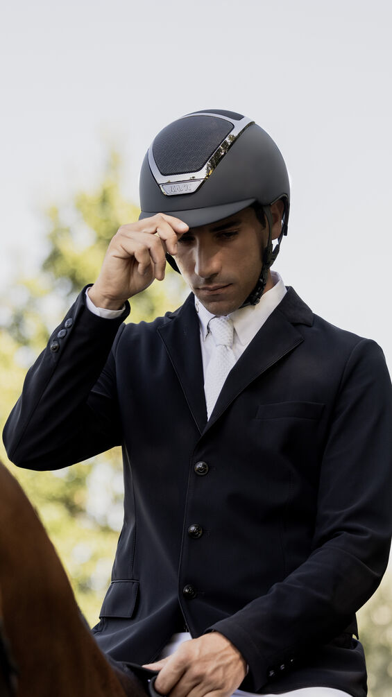 KASK equestrian dark grey helmet