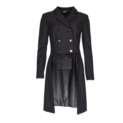 Elegant equestrian show coat with sparkle details black
