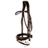 Brown dressage bridle with anatomic headpiece 