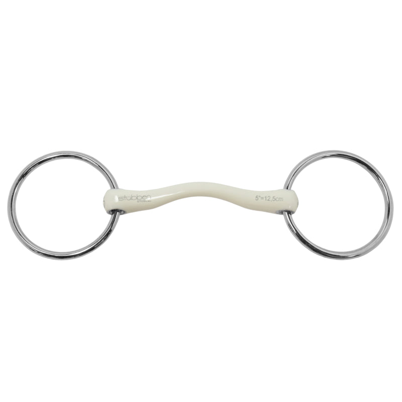 Flexible loose ring snaffle with tongue freedom