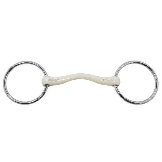 Flexible loose ring snaffle with tongue freedom