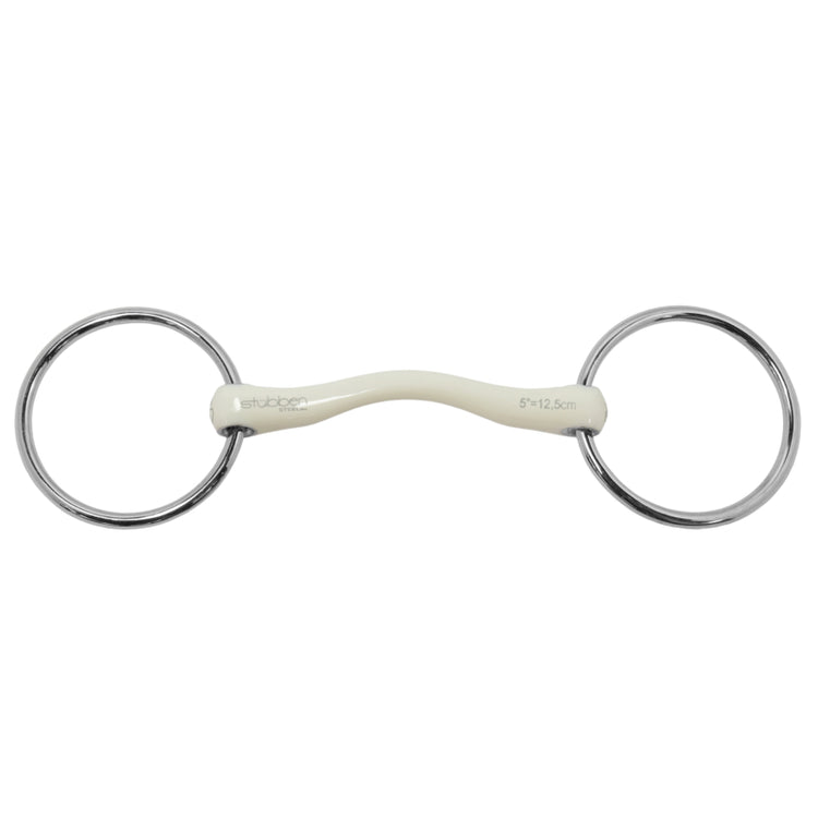 Flexible loose ring snaffle with tongue freedom