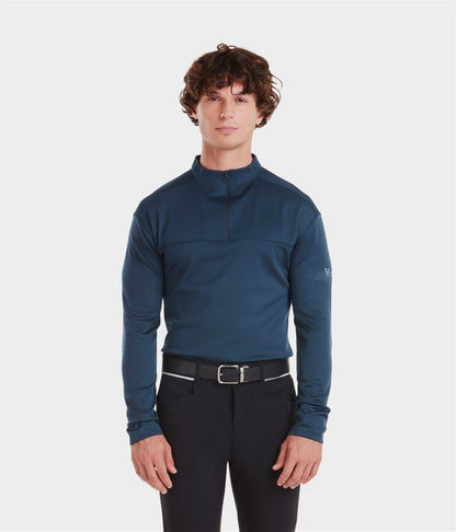 Men’s warm fleece riding shirt for winter navy