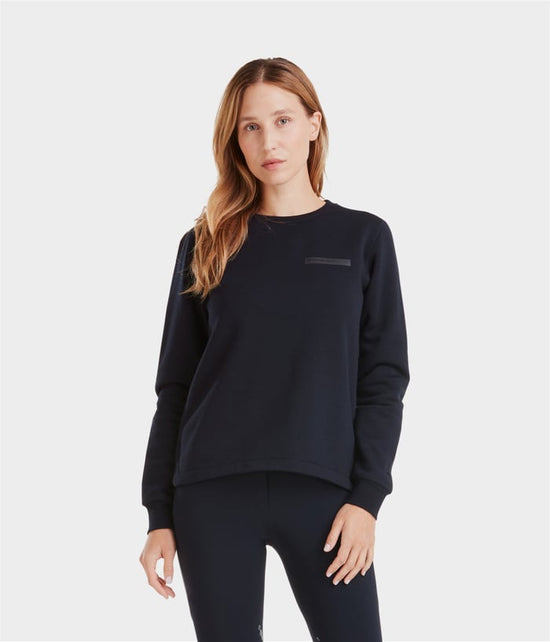 Breathable riding pullover for female riders dark night